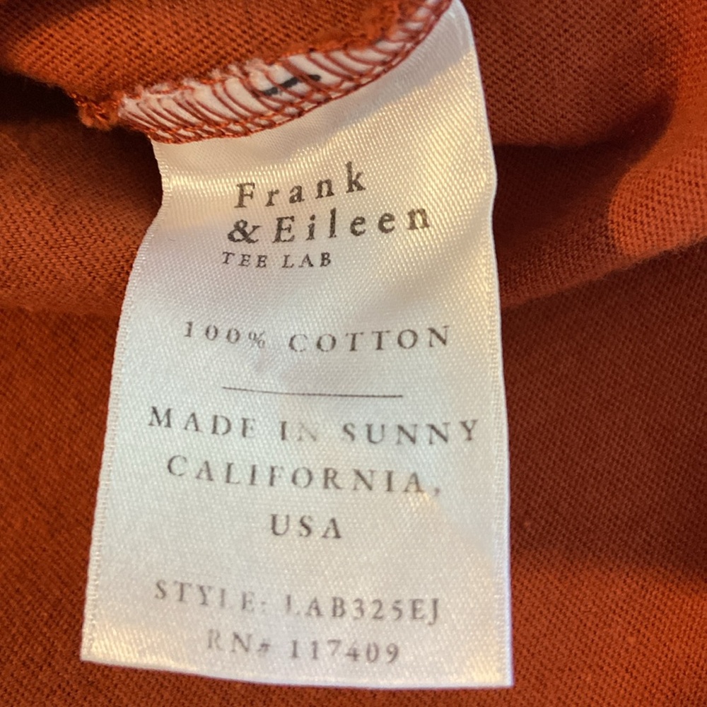 Frank and Eileen  Luxe Rust Long Sleeve  Casual Everyday Top 3516 - Picture 6 of 8